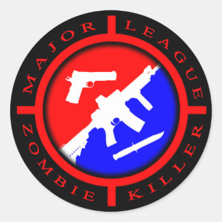 Major League Zombie Killer - weapons Classic Round Sticker