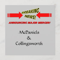 Major Merger Wedding Save the Date