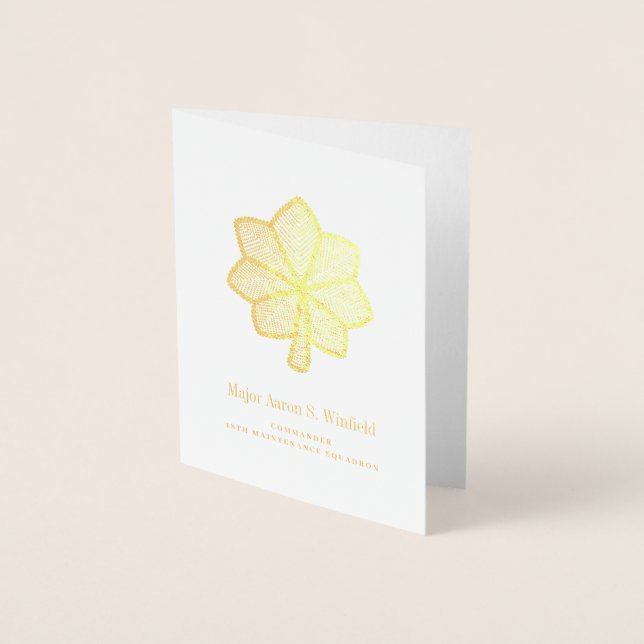 Major Military Rank Personal Foil Card (Front)