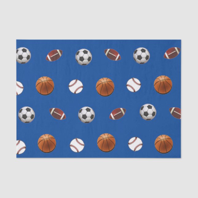 Major Sports Theme Tissue Paper (Front)