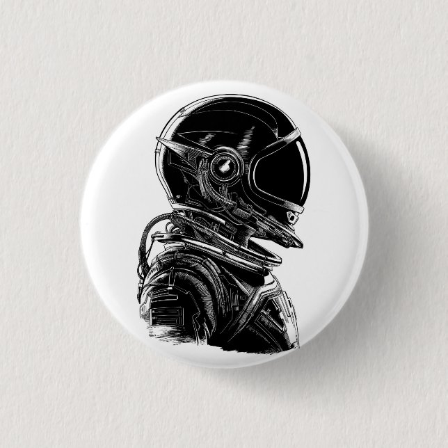 Major Tom the Astronaut 3 Cm Round Badge (Front)