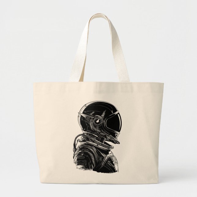 Major Tom the Astronaut Large Tote Bag (Front)
