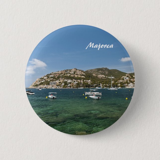 Majorca 6 Cm Round Badge (Front)