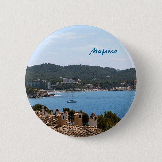 Majorca 6 Cm Round Badge (Front)