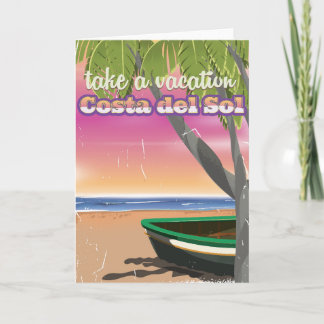 Majorca, Spain vintage beach vacation Poster Holiday Card