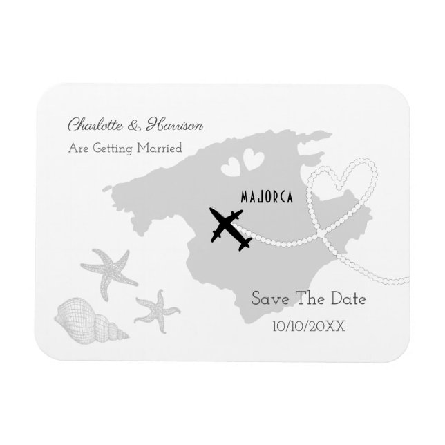 Majorca Spain Wedding Destination Save The Date Magnet (Horizontal)