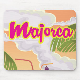 majorca vintage travel poster. mouse mat