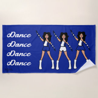 Majorette/Dancer Beach Towel (Blue White)