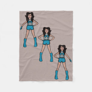 Majorette/ Dancer Fleece Blanket Turquoise
