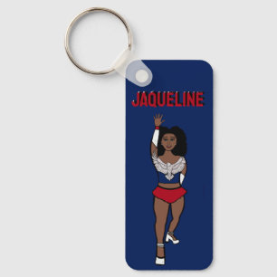 Majorette/ Dancer Keychain Blue Silver Eagle A