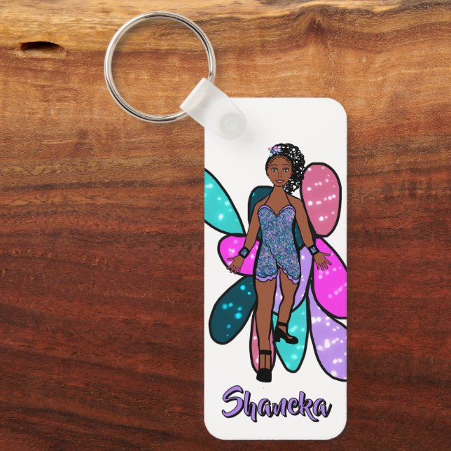 Majorette /Dancer Keychain Lavendar Ruffle (Front)
