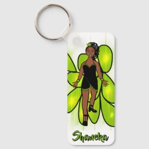 Majorette /Dancer Keychain Lime Ruffle