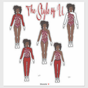 Majorette / Dancer Quick Change Stickers (Berry )