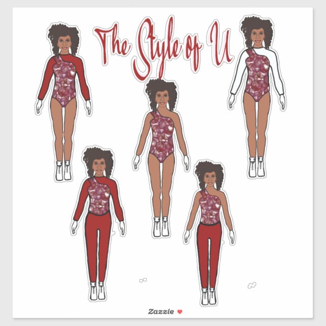 Majorette / Dancer Quick Change Stickers (Berry 2) (Sheet)