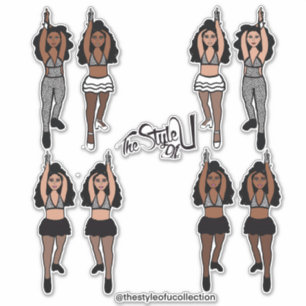 Majorette / Dancer Quick Change Stickers Blackx2