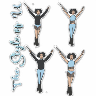 Majorette / Dancer Quick Change Stickers  Fringe B