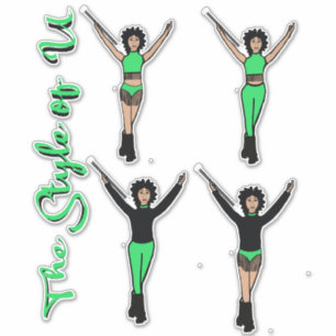 Majorette / Dancer Quick Change Stickers  Fringe L