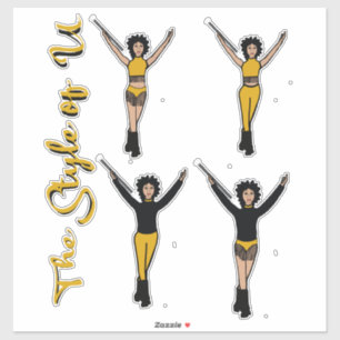 Majorette / Dancer Quick Change Stickers  Fringe S