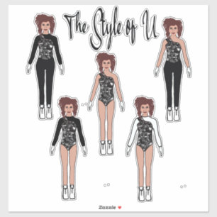 Majorette / Dancer Quick Change Stickers ( Onyx )