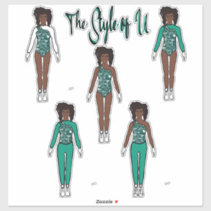 Majorette / Dancer Quick Change Stickers ( Sea)