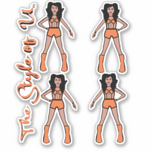 Majorette / Dancer Stickers Apricot