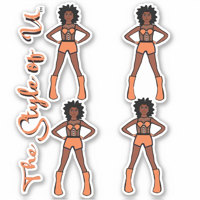 Majorette / Dancer Stickers Apricot 2 (Front)