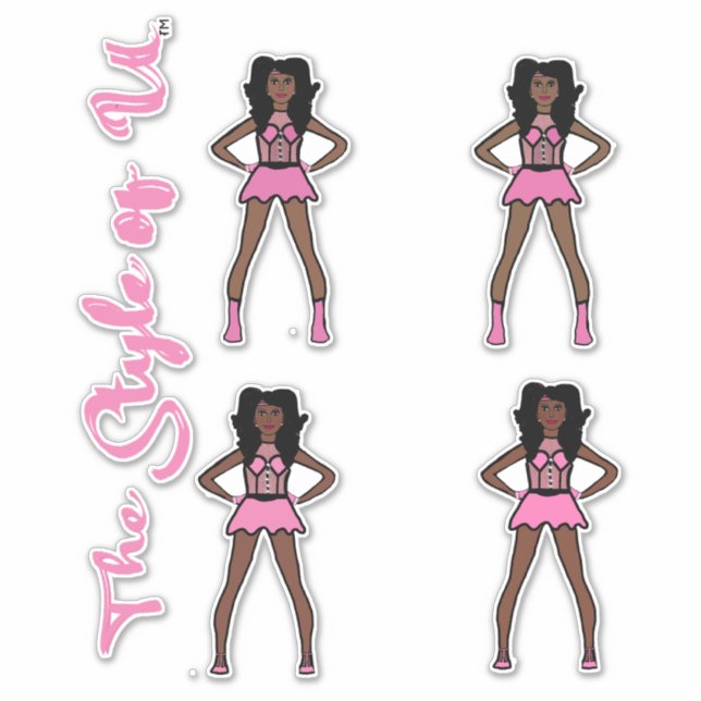 Majorette / Dancer Stickers Cotton Candy 3 (Front)