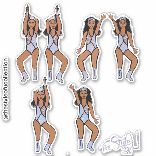 Majorette / Dancer Stickers Diamond Crown #2 (Front)