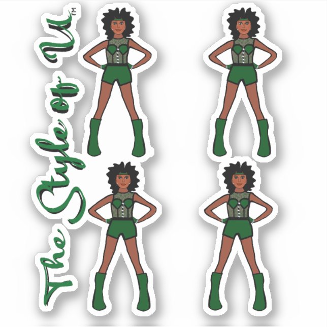 Majorette / Dancer Stickers Evergreen 2 (Front)