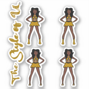 Majorette / Dancer Stickers Golden Pine 3