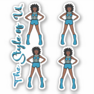 Majorette / Dancer Stickers Turquoise 2