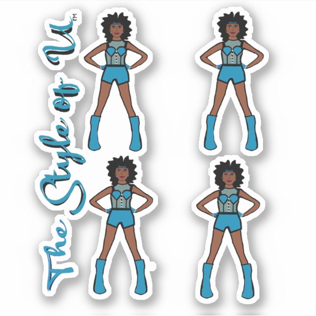 Majorette / Dancer Stickers Turquoise 2 (Front)