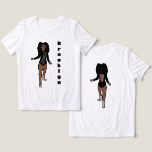 Majorette/ Dancer Tee Black Silver Tiger A