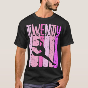 Majorette Girl 20th Birthday Baton Twirling T-Shirt