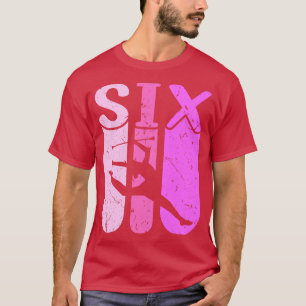 Majorette Girl 6th Birthday Baton Twirling T-Shirt