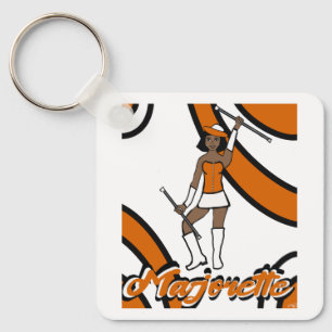 Majorette Keychain/ Orange Key Ring