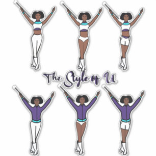 Majorette Quick Change Stickers ( Aqua Grape 2)