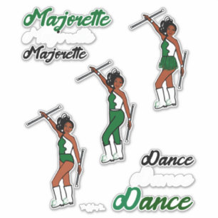 Majorette Quick Change Stickers (Green)