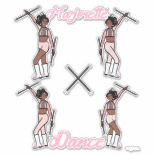 Majorette Quick Change Stickers (Pink Spark)