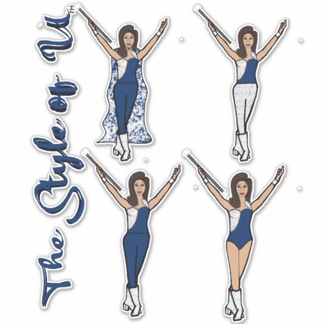 Majorette Sparkle Stickers (Azul Spark )  (Front)