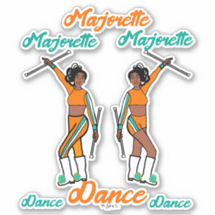 Majorette Stickers (Aqua Orange 2)