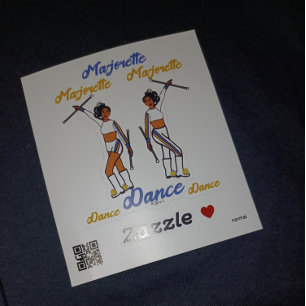 Majorette Stickers (White YBStripe) 