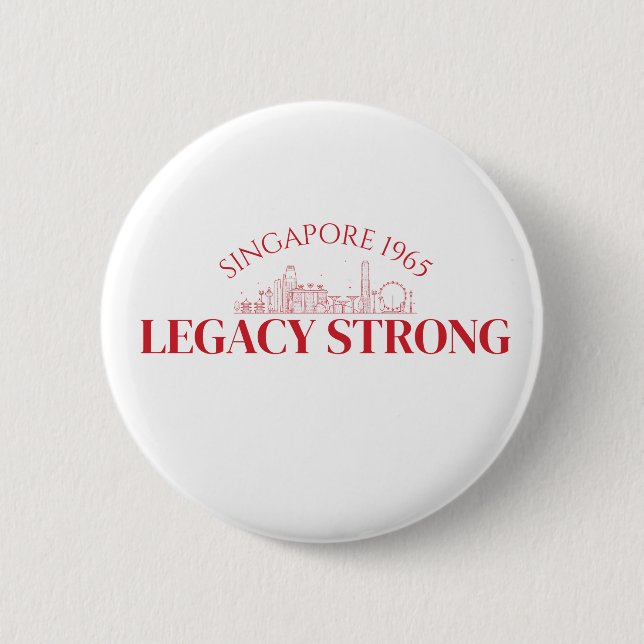 Majulah Singapura Celebration 6 Cm Round Badge (Front)