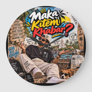 Maka Kitem Khabar? — Susegad Soul Always Large Clock