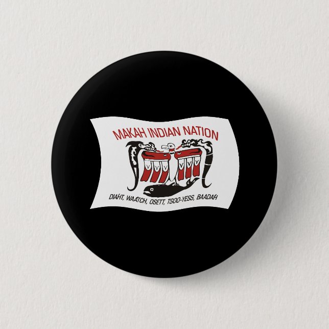 Makah Tribe Flag Button (Front)