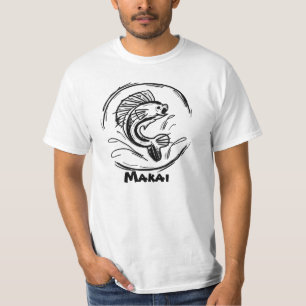 Makai towards the ocean hawaiian fish value tee