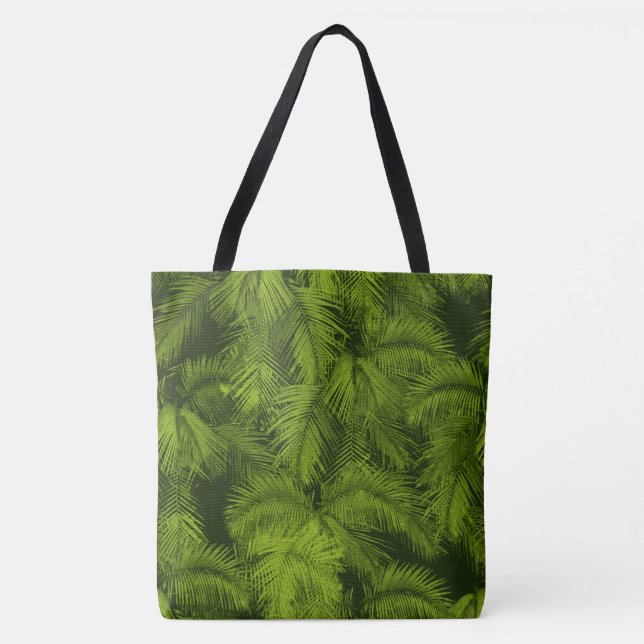 Makana Palms Hawaiian Tropical Leaves Beach Bag (Front)