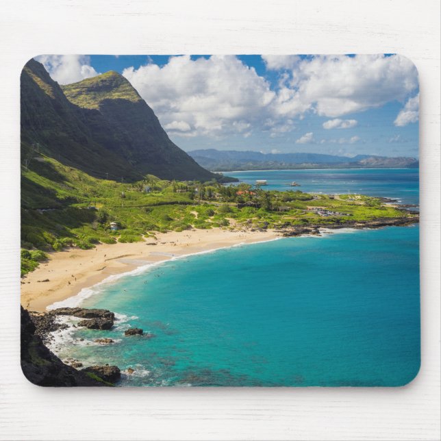 Makapuu Beach Coastline Mouse Mat (Front)