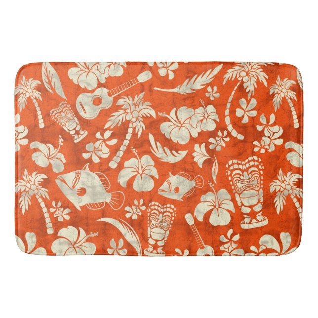 Makapuu Beach Hawaiian Batik Bath Mat (Front)