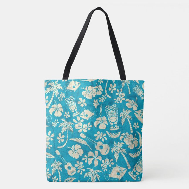 Makapuu Beach Hawaiian Batik Beach Bag (Front)